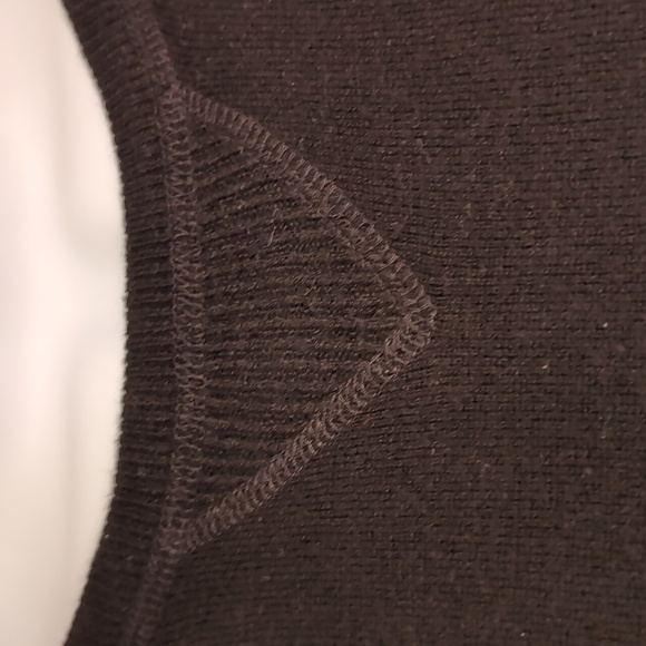 Sweet Romeo Black Plush Knit Crewneck Drop Shoulder Sweater SIze Medium - Picture 3 of 5